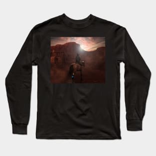 Night Watch Vintage Look Cowboy Art Long Sleeve T-Shirt